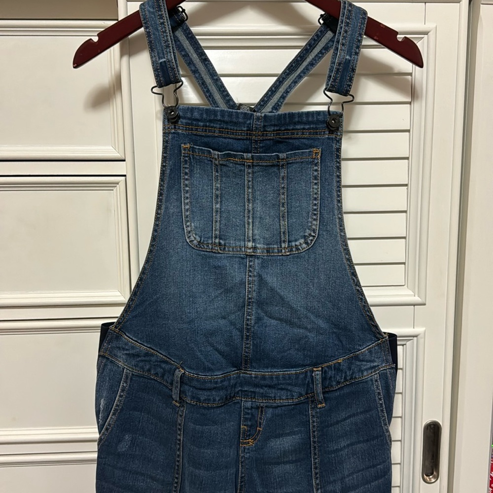Maternity denim distressed jumper